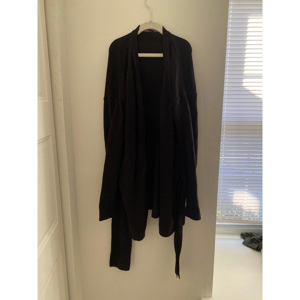 LOFT Black Tie Front Cardigan